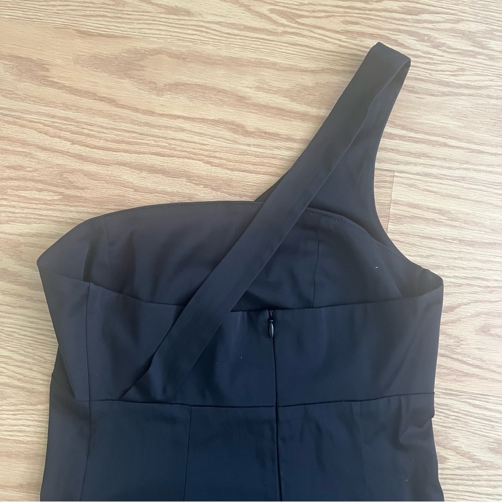 Italian made Elegant Black One-Shoulder Dress by SportStaff women’s size 8 - Picture 4 of 9
